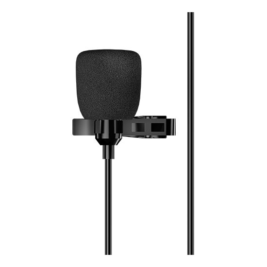Devia Wired Condenser Microphone, Clip-on, Type C, Black, EM605