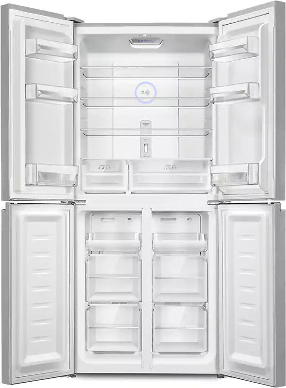 Haier Refrigerator, No Frost, 550 Liters, Inverter, 4 Doors, Digital Display, Silver, HRF-565-TDSG