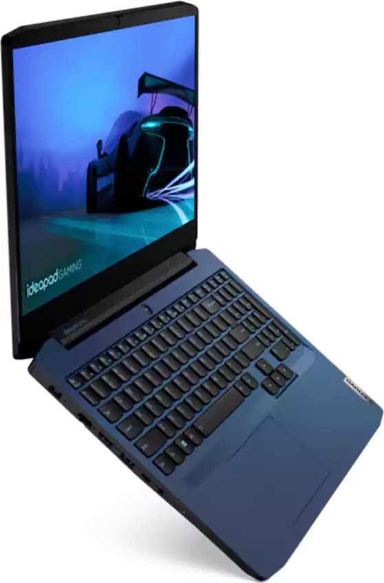 لاب توب لينوفو ايديا باد 3 للألعاب ، معالج RYZEN7،AMD-4800H، رامات 16 جيجابايت، 1 تيرابايت HDD هارد + 256 جيجابايت SSD هارد، نفيديا GTX1650-4GB، شاشة 15.6 بوصة FHD IPS، دوس، أزرق