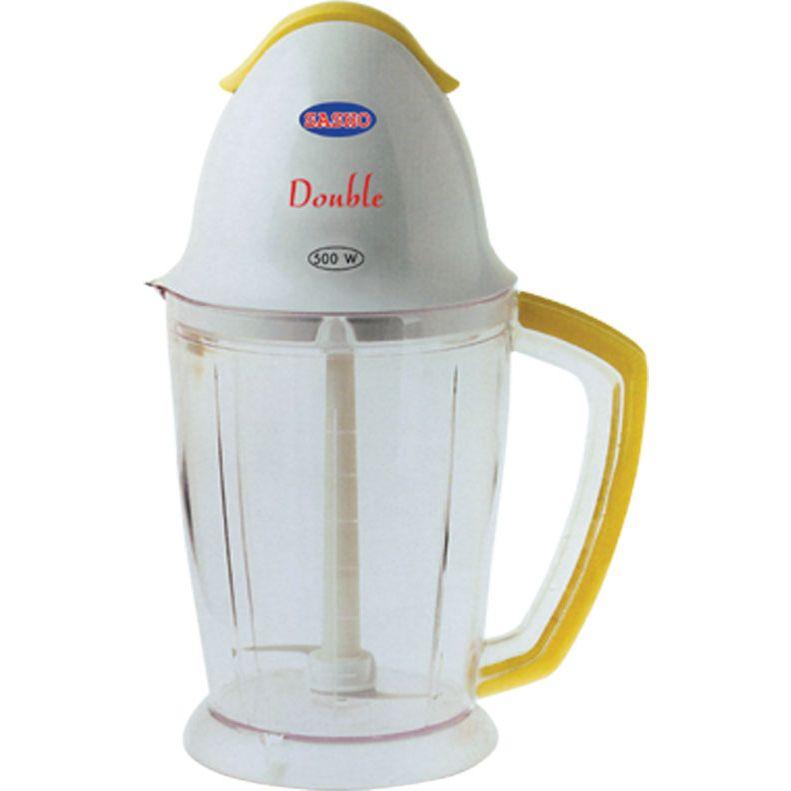 قطاعة خضروات ولحوم ساشو، 500 وات، 2 سكين استانليس، 1.5 لتر، أبيض