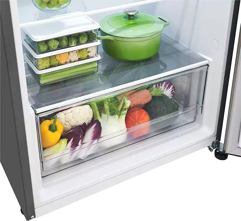 ثلاجة ال جي، نوفروست، 395 لتر، 2 باب، فضي، GN-B572PLGB