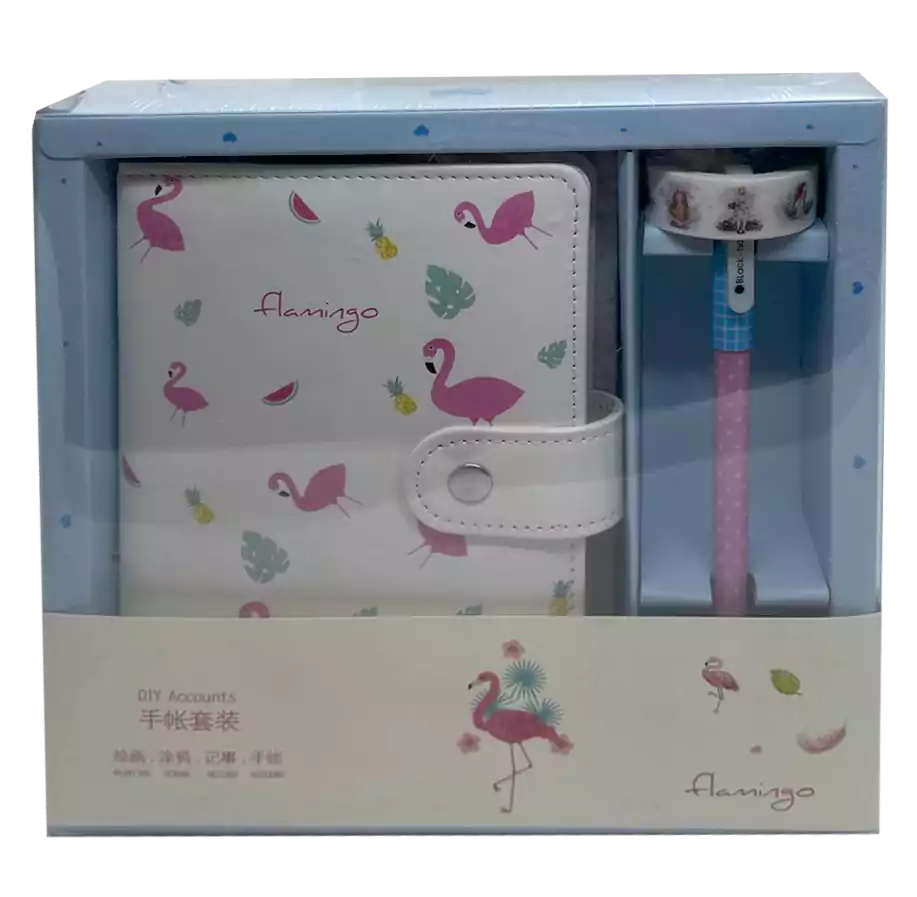 نوت بوك بشكل جميل  فلامنجو مع قلم