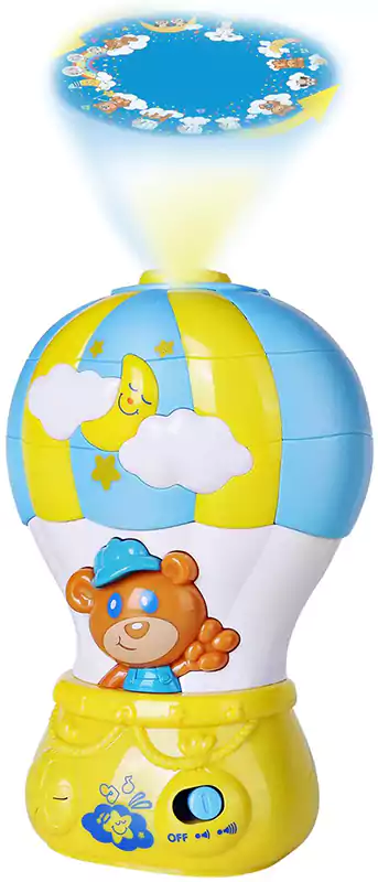 لعبة بروجيكتور على شكل منطاد، أضواء وأصوات، أصفر × أزرق، 35860
