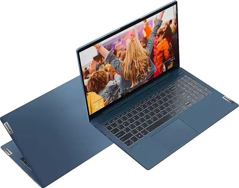 لاب توب لينوفو ايديا باد 5، معالج من الجيل الحادي عشر، Intel Core i7، رامات 8 جيجابايت، 1 تيرابايت HDD هارد + 256 جيجابايت SSD هارد، Intel® Iris® Xe، شاشة 15.6 بوصة FHD، أزرق