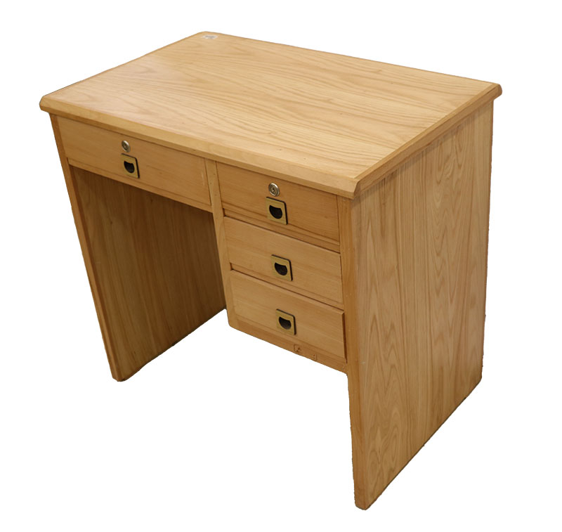 مكتب خشب بطراز عصري حديث 80 سم مناسب لمكاتب العمل والمنزل خشب زان - بيج