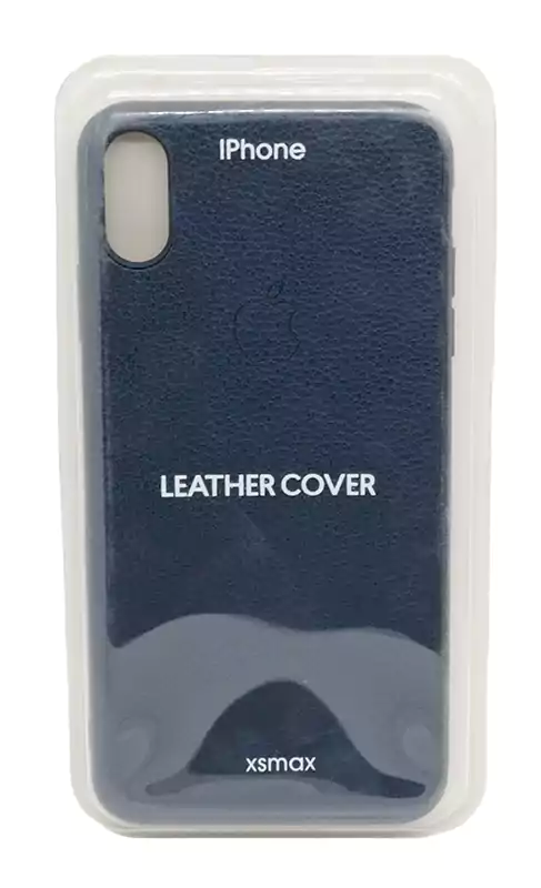 جراب جلد لموبايل أيفون XS MAX - أزرق