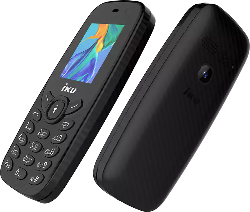 موبايل اي كيه يو في 100، ثنائي الشريحة 1.77 بوصة، اسود