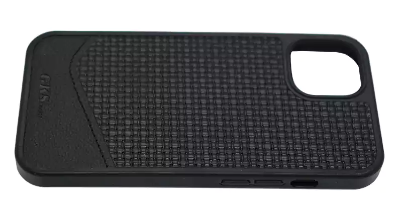 جراب ايفون 13، جلد، أسود