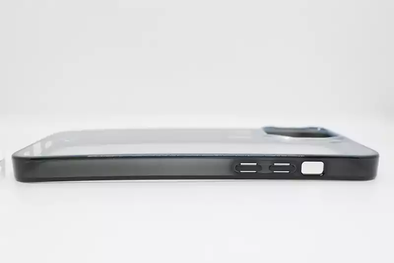 iPhone 6.7 mobile phone case, BMW design, transparent with black frame