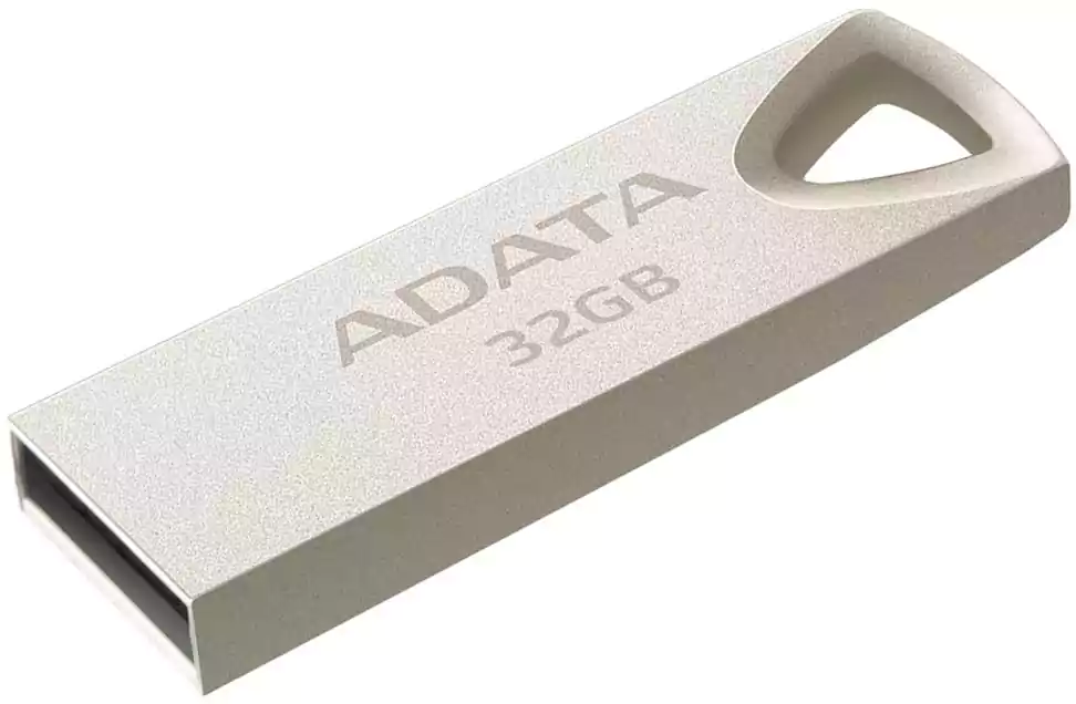 ADATA Flash Memory, 32 GB, Stainless, AUV210-32G-RGD