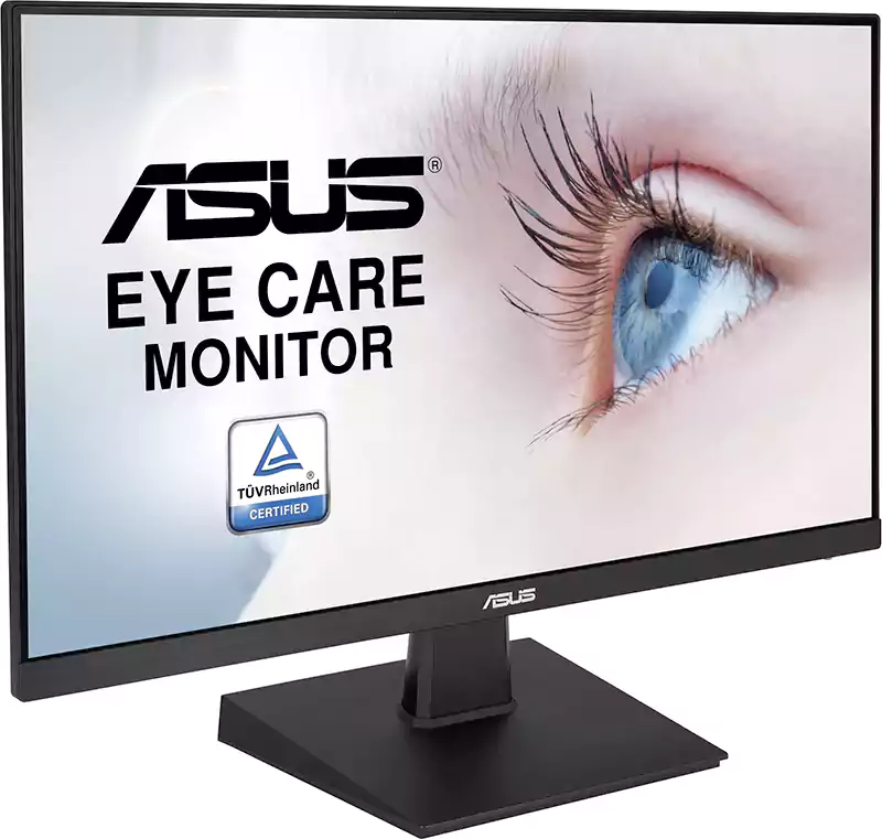 شاشة كمبيوتر اسوس، LED، مقاس 23.8 بوصة، IPS، فل اتش دي، 75 هرتز، Adaptive-FreeSync™، حماية للعين، أسود، VA24EHE
