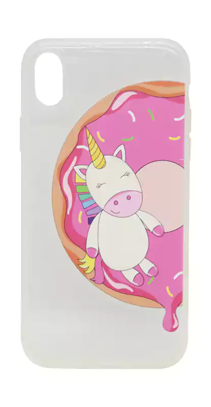 جراب موبايل أيفون إكس ماكس، أبيض بالوان متعددة