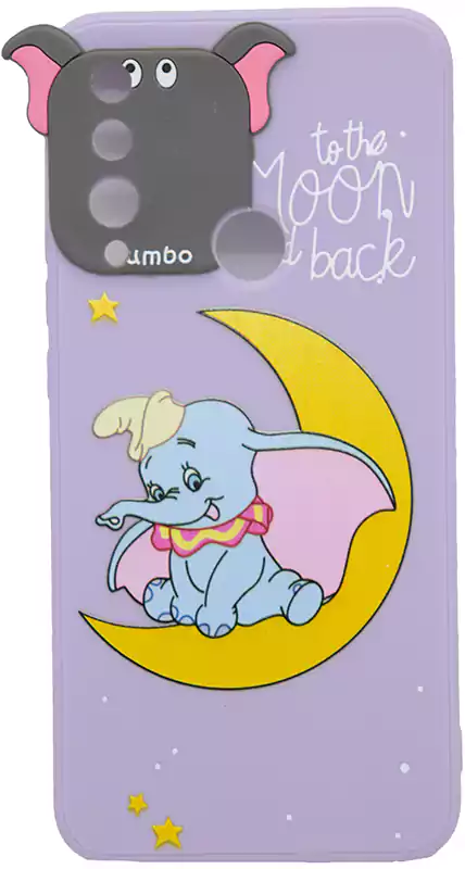 جراب موبايل هواوي Y9 ، تصميم دامبو على القمر، أرجواني فاتح