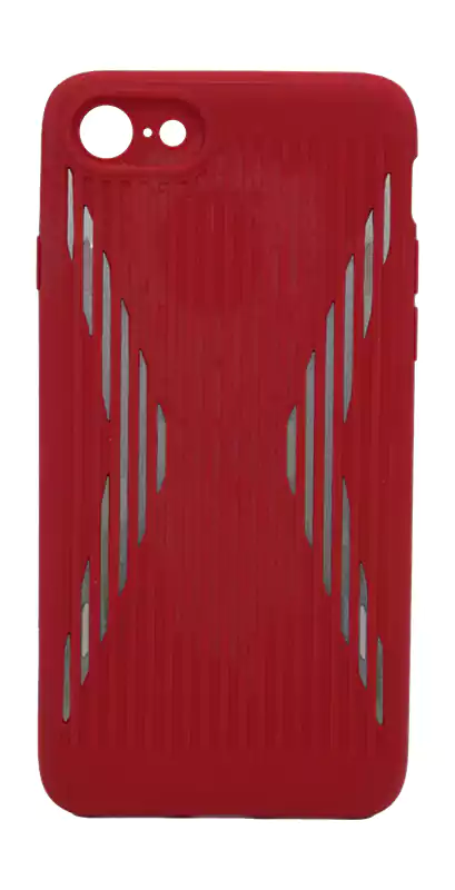 جراب ايفون 7 -8، سيليكون، أحمر