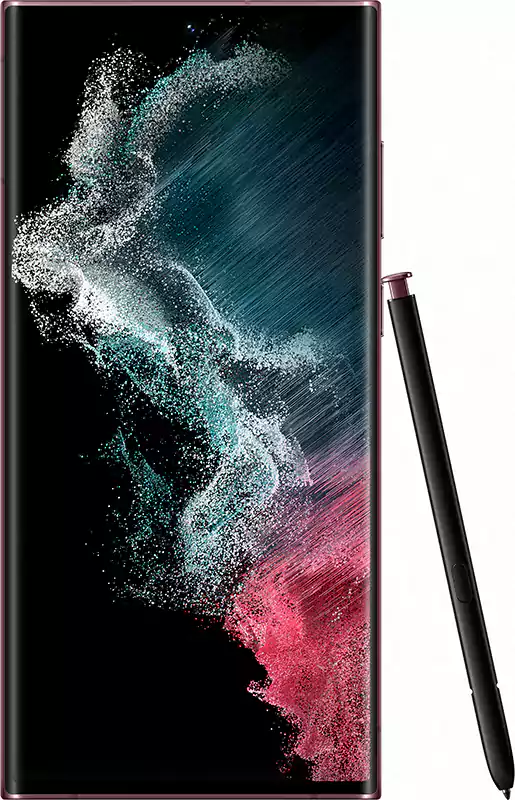 Samsung Galaxy S22 Ultra Dual SIM Mobile, 256GB Internal Memory, 12GB RAM, 5G Network, Burgundy