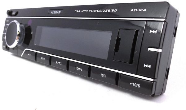 Adrian Car Audio Player, USB and AUX Port, External Memory, Black AD.M4