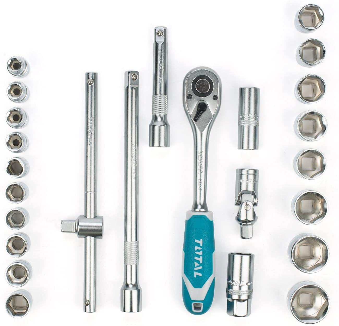 طقم لقم 25 قطعة 1-2 بوصة من توتال تولز THT121251