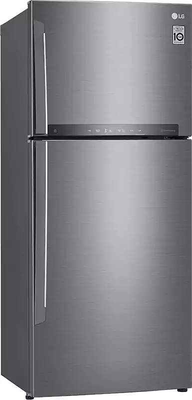 ثلاجة ال جي، نوفروست، 410 لتر، انفرتر، 2 باب، شاشة ديجيتال، فضي، GN-H562HLHL