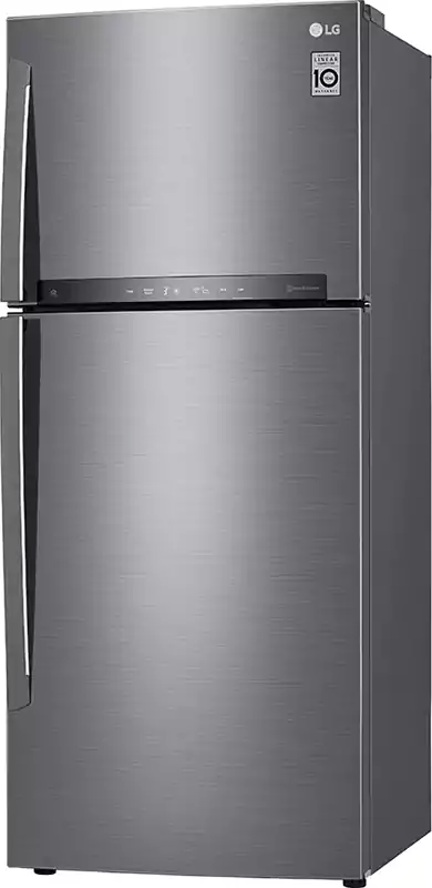 ثلاجة ال جي، نوفروست، 410 لتر، انفرتر، 2 باب، شاشة ديجيتال، فضي، GN-H562HLHL