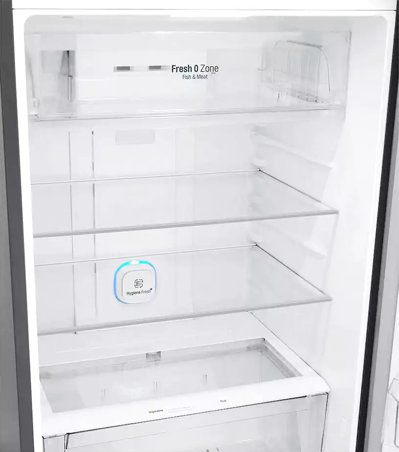 ثلاجة ال جي، نوفروست، 410 لتر، انفرتر، 2 باب، شاشة ديجيتال، فضي، GN-H562HLHL