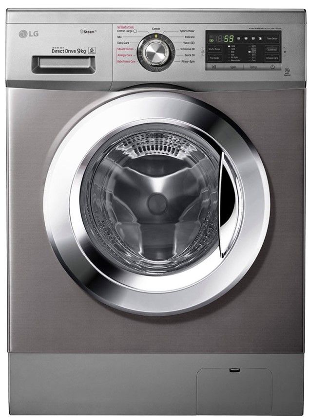 LG Front Loading Washing Machine, 9kg, Silver, FH4G6VDGG6DGG6