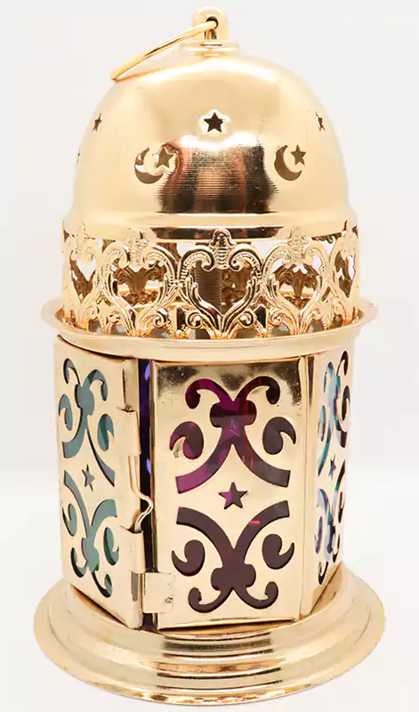 فانوس حياة، شمع، معدن، ذهبي