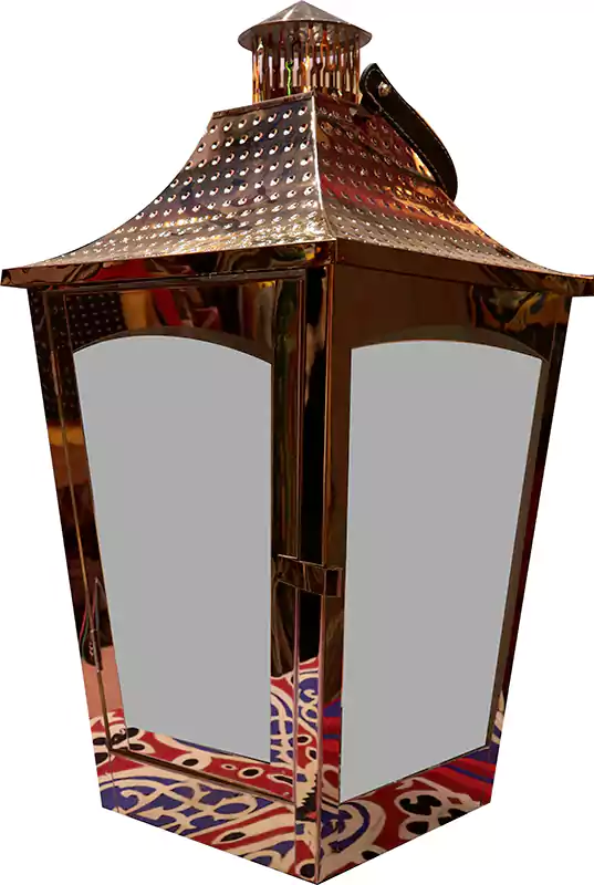 فانوس شمع معدن، نحاسي