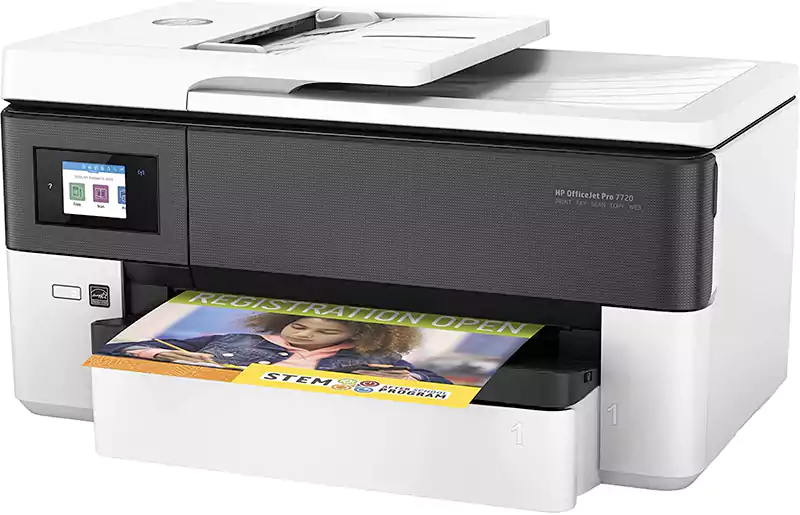 HP OfficeJet Pro 7720 Inkjet Printer (Print - Scan - Fax), White