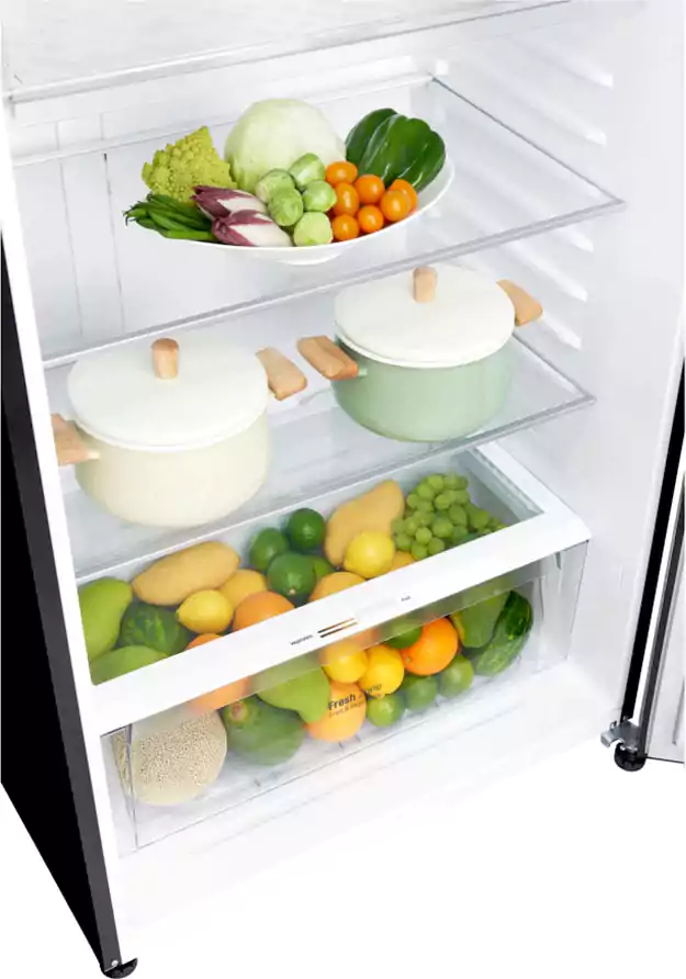 ثلاجة ال جي، نوفروست، 506 لتر، انفرتر، 2 بابHygiene Fresh ، ™+DoorCooling، أسود، GN-C722SGGL