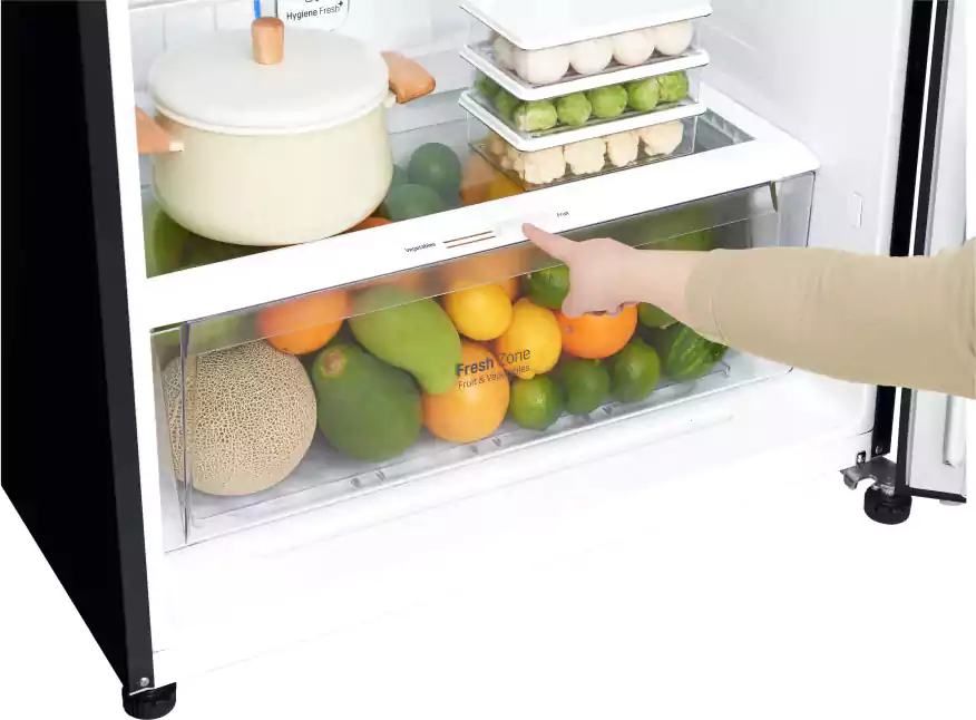 ثلاجة ال جي، نوفروست، 506 لتر، انفرتر، 2 بابHygiene Fresh ، ™+DoorCooling، أسود، GN-C722SGGL