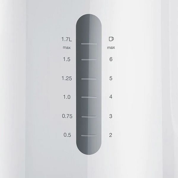 غلاية مياه كهربائية بلاستك براون، 1.7 لتر، 2200 وات، أبيض، WK1100