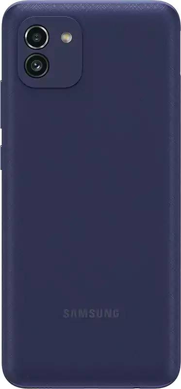 موبايل سامسونج جلاكسي A03، ثنائي الشريحة، ذاكرة داخلية 64 جيجابايت، رامات 4 جيجابايت، شبكة الجيل الرابع إل تي إي، أزرق