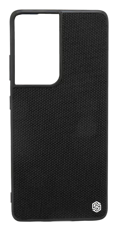 جراب سامسونج S21 ألترا، قماش، أسود