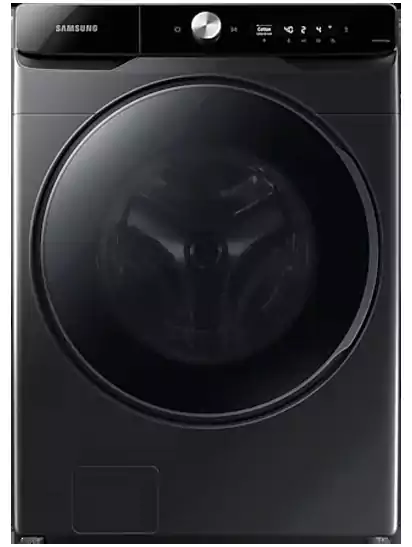 Samsung Front Loading Washing Machine, 21 kg, Inverter, Black, WD21T6300GV-AS