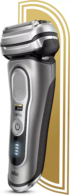 ماكينة حلاقة كهربائية للرجال براون series 9 برو، استخدام جاف ورطب، أسود، 9465CC