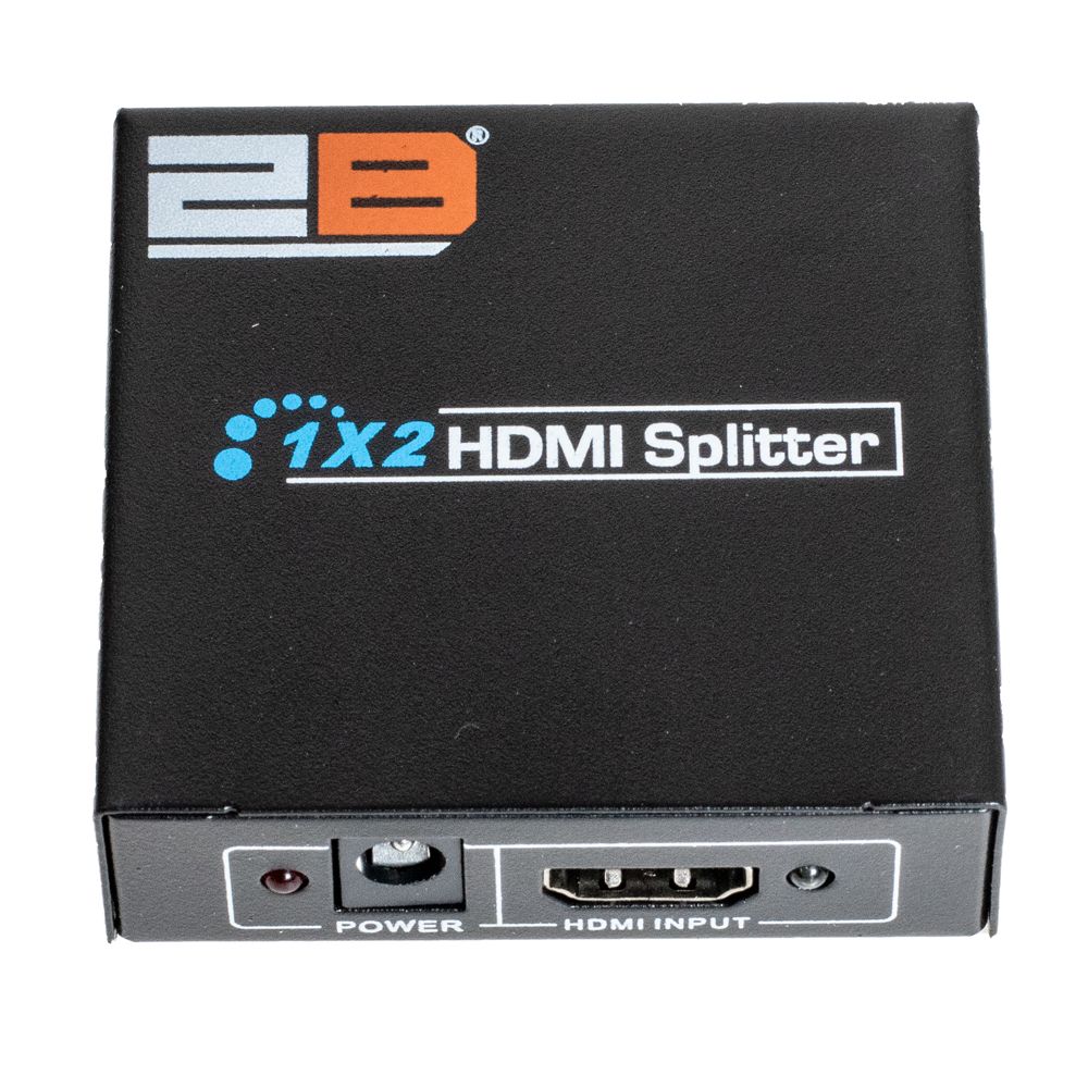 توبي CV878 موزع أتش دي أم أي من مدخل الي مدخلين automatic detection مع محول الطاقة ومؤشر LED لمنفذ التشغيل