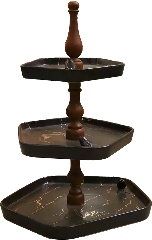 شياله 3دور ماربل -اسود