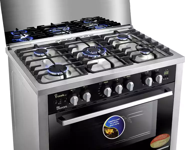 بوتجاز يونيون تك اي كوك برو 5 شعلة، 60*90 سم، أمان كامل C6090SS.2GC.511.IDSP