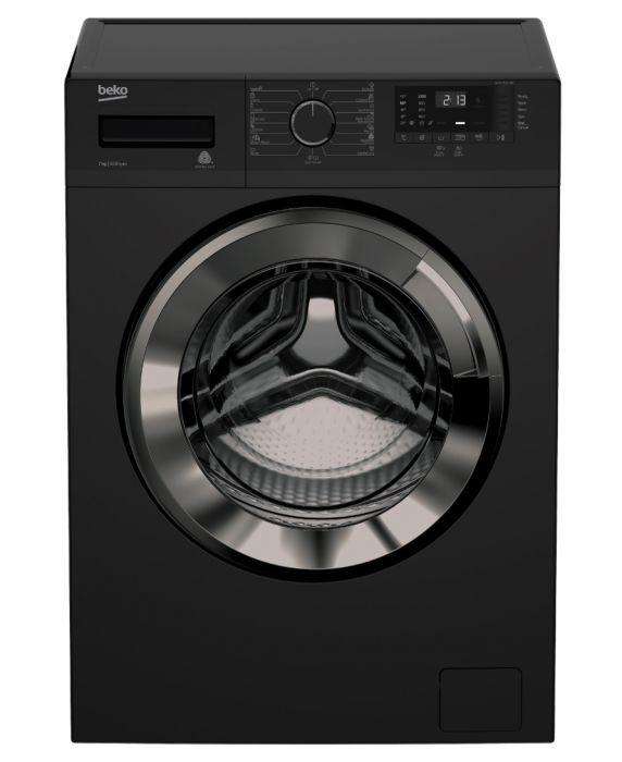Beko Front Loading Washing Machine, 7Kg, Black, WTV7512XBCL