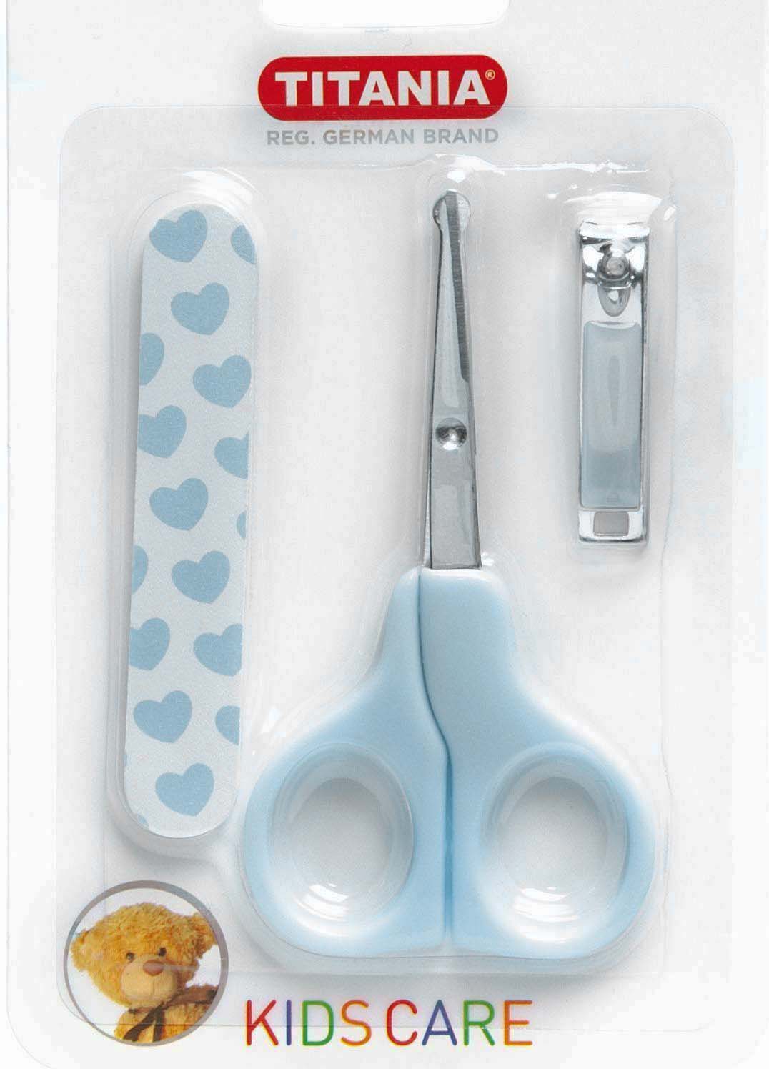 مجموعة أدوات البادكير للأطفال من تيتانيا،  3 قطع لتقليم احترافي ، بيبي بلو