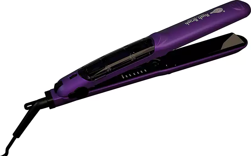 Rush Brush Hair straightener, Titanium & ceramic plates, with Steam technology, Purple, RB-S011