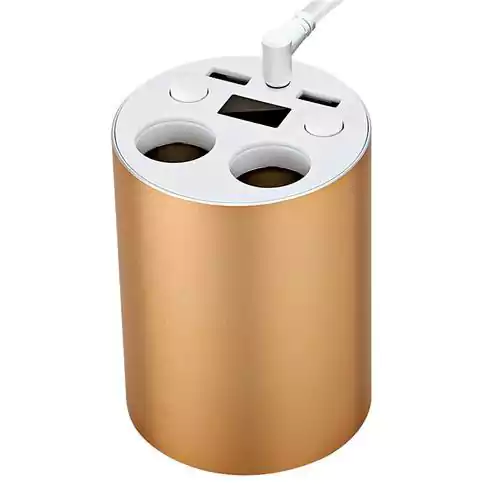 شاحن سيارة ذكي جوي روم 5 فولت 3.1 أمبير، 2  مدخل يو إس بي، ذهبي