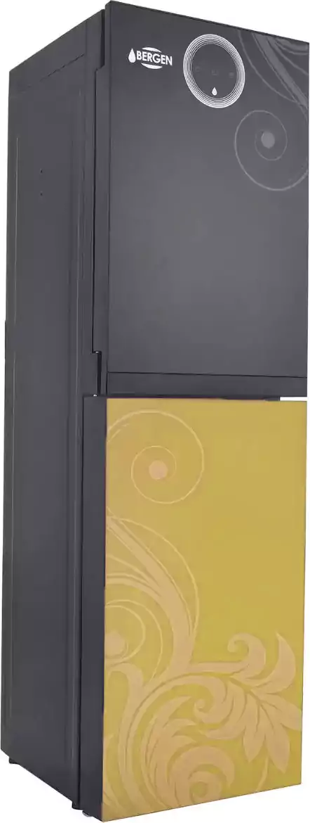 Bergen Water Dispenser, 3 Taps (Cold + Hot + Regular), Top Loading, Refrigerator, Black*Gold, BYB538