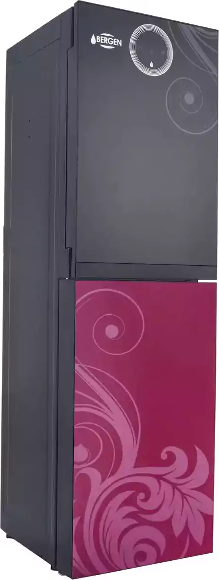 Bergen Water Dispenser, 3 Taps, Cold + Hot, Refrigerator 2.5 Feet, Red, BYB538