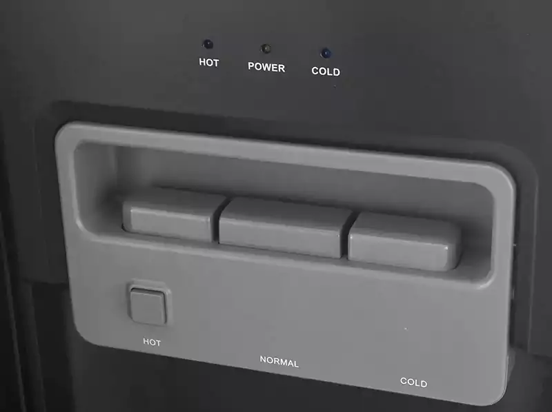 Bergen Water Dispenser, 3 Taps, Cold + Hot, Refrigerator 2.5 Feet, Red, BYB538