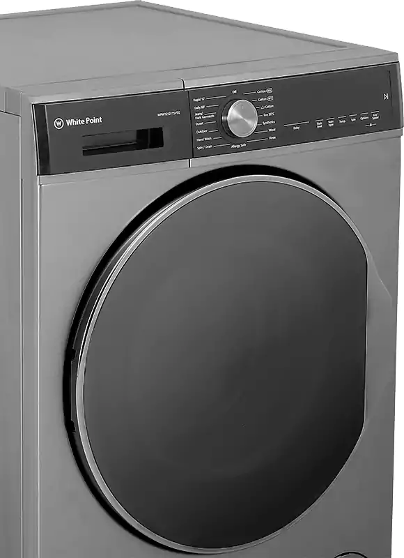 White Point Front Loading Washing Machine, 12Kg, Inverter, Digital, Silver, WPW12121TSVSG