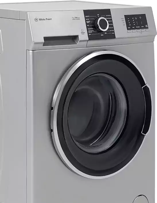 غسالة ملابس فول اوتوماتيك وايت بوينت، تحميل أمامي، 7 كجم، فضي، WPW71015DSWS