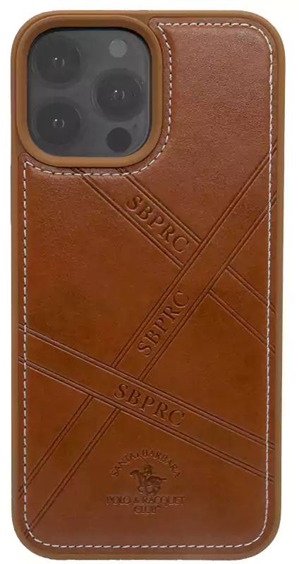 جراب ايفون 13 برو ماكس، جلد، بني