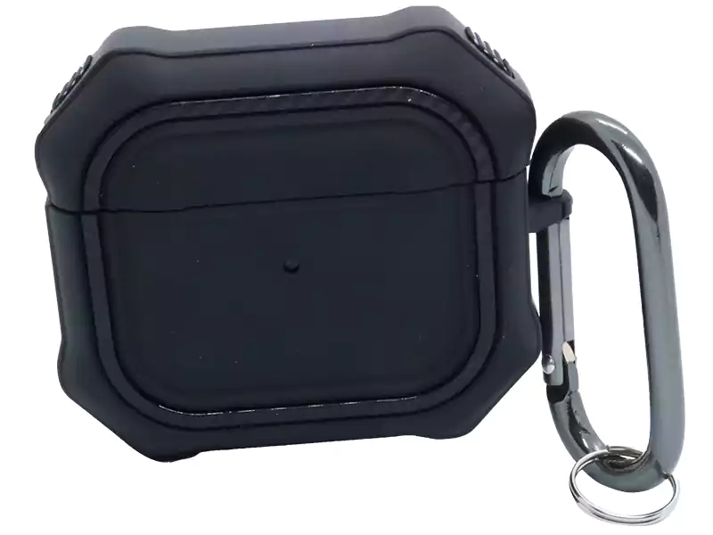 جراب اير بودز 3، سيليكون، أسود