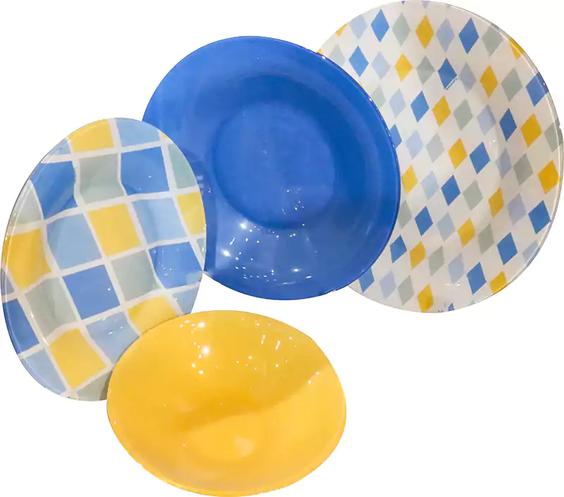 طقم عشاء لومينارك 24 قطعة رومبي بلو أماراتي